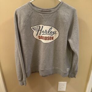 Harley-Davidson Women's Gray Sweatshirt with Logo. Excellent condition . Large